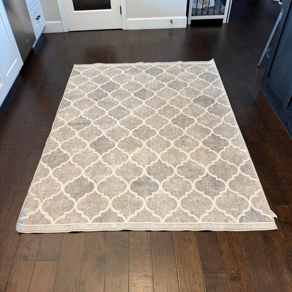 🤍 Ruggable Trellis 5x7 Washable RugSoft beige / greigeCover Only